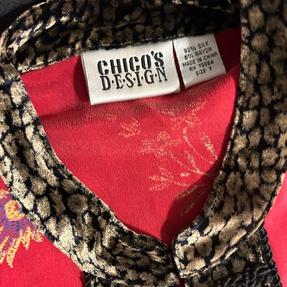 Two shirt Silk Red and Black Blouse